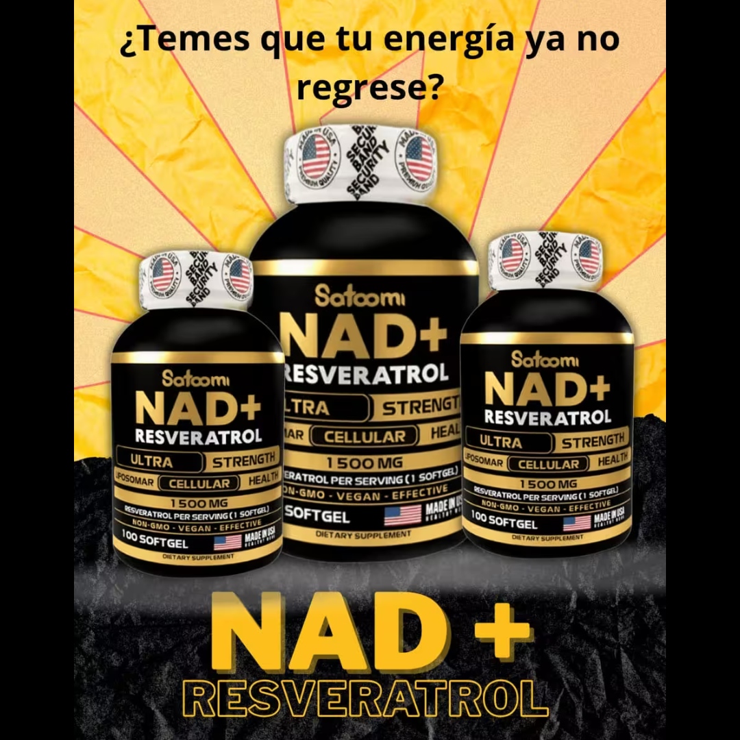 💥 Combate el cansancio y el envejecimiento con NAD+ Resveratrol